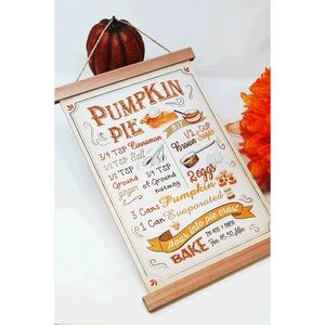 🌸 4 for $20 sale Pumpkin Pie Recipe Wood Decor